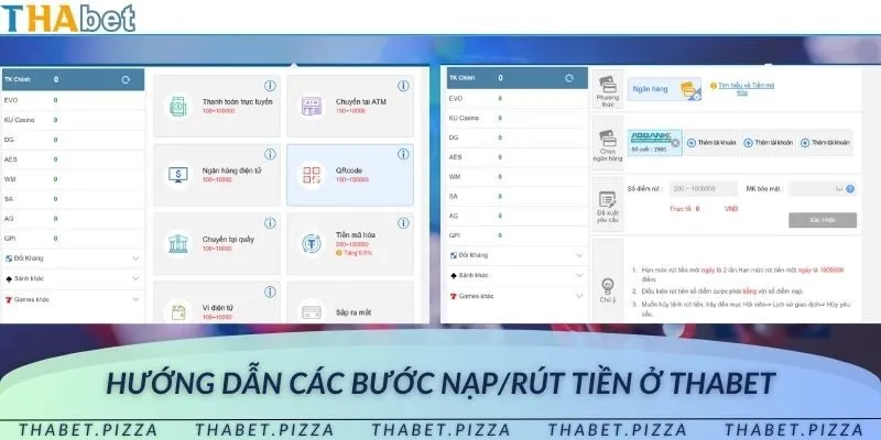 Thực hiện rút tiền đơn giản cùng hệ thống nhà cái